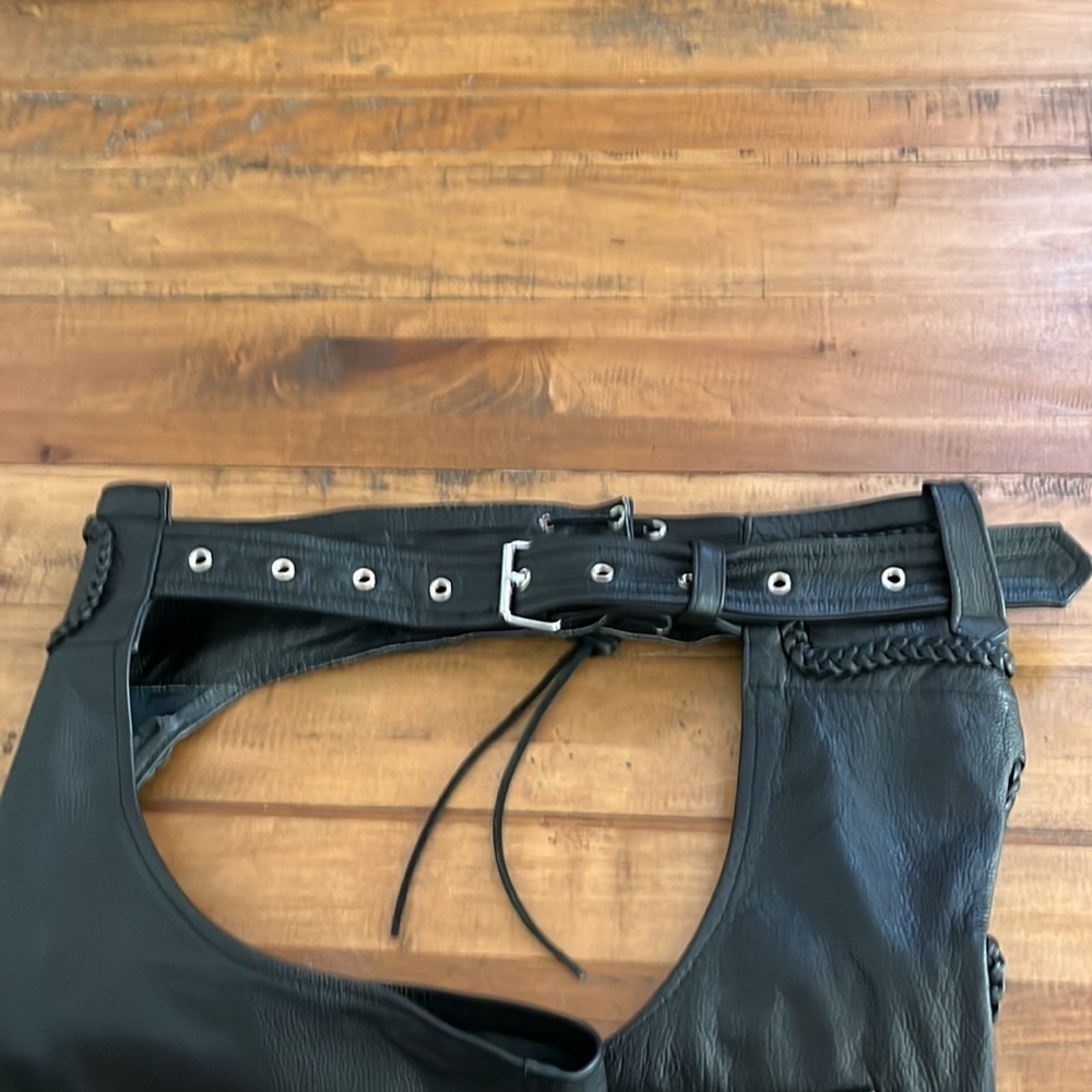 Leather Chaps, Black Size Medium - image 5